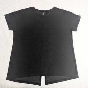 Old Navy Active Breathe On Tie Back Top Shirt Black Gray Women's Size XL Tall.